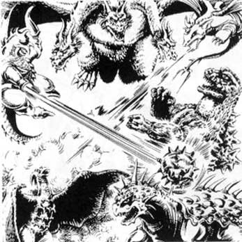 The Return of King Ghidorah artwork by Hurricane Ryu Hariken