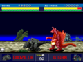 Godzilla does battle with Gigan, while Anguirus and King Ghidorah fight in the background