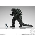 The Godzilla 2018 figure side-by-side with the Godzilla 2017 figure