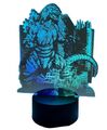 Otaku Lamp 2D LED Godzilla lamp