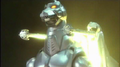 The Garuda and Mechagodzilla combining to form Super Mechagodzilla