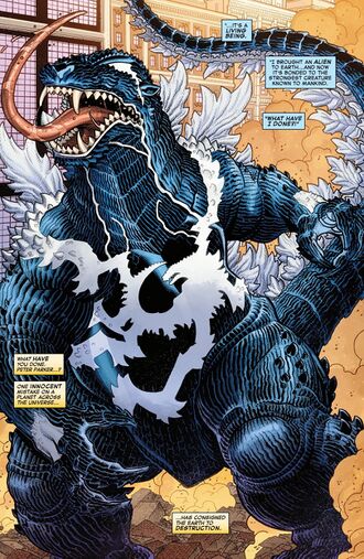 Godzilla bonded with the Venom Symbiote in Godzilla vs. Spider-Man