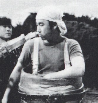 Kazunari Mori on the set of Terror of Mechagodzilla