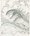 Godzilla: Awakening penciled cover