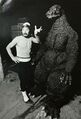 Satsuma on the set of Godzilla vs. SpaceGodzilla