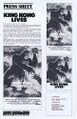 Australian King Kong Lives press sheet