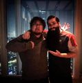 Jordan Vogt-Roberts with Shin Godzilla co-director Shinji Higuchi
