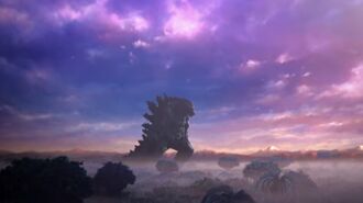Image of Godzilla Earth sleeping following Ghidorah's defeat