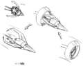 Kiryu's neck cable concept art