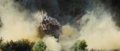 Anguirus is affected by the toxic gas as well