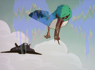 A Giant Mutant Hummingbird in Godzilla: The Series
