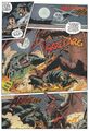 Gamera using his tusks to attack a Gyaos in the Dark Horse comic series