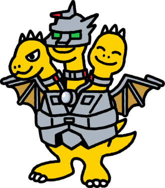 Chibi Mecha-Ghidorah from Chibi Godzilla Raids Again