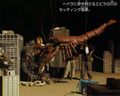 The Hedorah and Ebirah suits being readied for the monsters' death scene at the hands of Godzilla