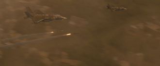 Two F-35 Lightning IIs of Gold Squadron in Godzilla: King of the Monsters