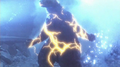 Godzilla is hurt by Super Mechagodzilla's plasma grenade
