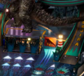 A target with the Male MUTO's silhouette in Pinball FX