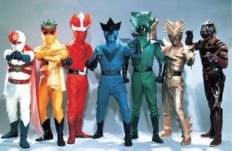 Rainbowman's seven Dash forms in Warrior of Love Rainbowman