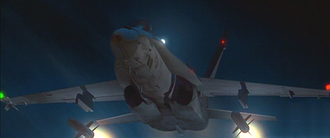 An F/A-18 Hornet in GODZILLA (1998)