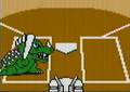 Anguirus up to bat in Battle Baseball