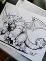 Destoroyah x Rocksteady concept art by Fero Pe