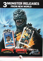 British New World Godzilla 1985 VHS ad