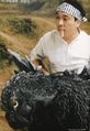 Nakajima on the set of Mothra vs. Godzilla