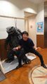 Akira Ohashi with a 1995 Gamera suit in 2017