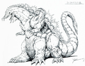 SpaceGodzilla concept art by Minoru Yoshida