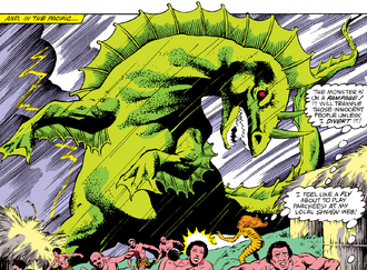 The mutated Godzilla in Iron Man #193