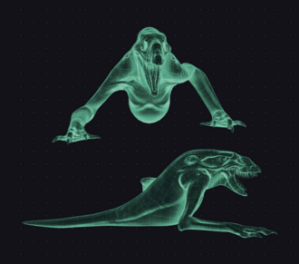 A Skull Spawn on a monitor in Kong: Survivor Instinct