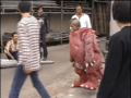 Rie Ota in an unfinished Baragon suit