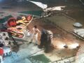 Behind the scenes of the final battle between the imago Mothra, Battra, and Godzilla at Minato Mirai 21
