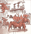 A group of Juvenile Destoroyahs in the Rippu Shobo adaptation of Godzilla vs. Destoroyah