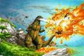 Godzilla vs. Meganula concept art
