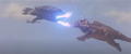 Showa Jiger trying to catch Gamera with jets from gills