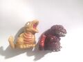 Godzilla 2nd Form and 4th Form finger puppets
