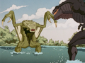 Swamp Beast Fighting Godzilla