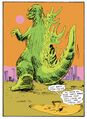 Godzilla bests the Hulk in a piece included in the "Godzilla-Grams" section of Issue #1