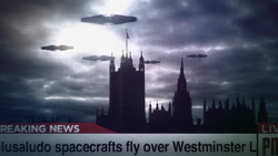 Bilusaludo spaceships over Westminster in 2036