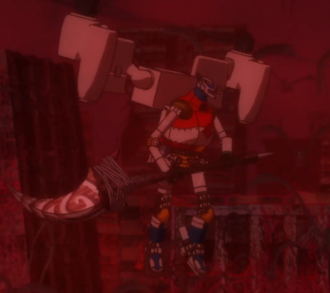 Jet Jaguar with an upgraded jetpack in Godzilla Singular Point