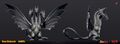 King Ghidorah models in GigaBash