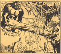 The spider pit depicted in the promotional King Kong comic strip