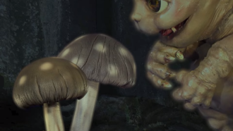 Matan and Tango about to run from Minilla