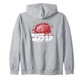 Pencil illustration zip hoodie