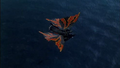 Godzilla and Battra fall into the ocean