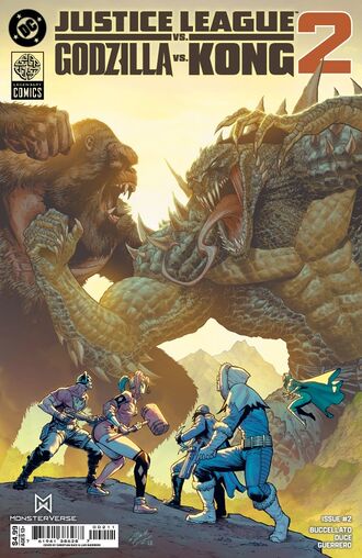 Main Cover of Justice League vs. Godzilla vs. Kong 2 #2 by Christian Duce and Luis Guerrero
