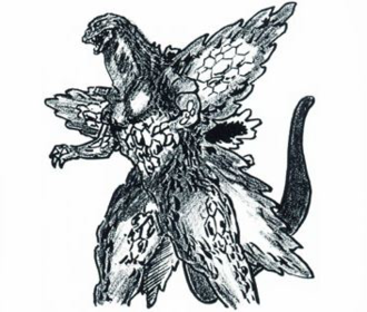 Crystal Godzilla concept art by Shinichiro Kobayashi