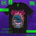 Ghost X Ghost Godzilla Metalcropolis T-Shirt; illustration by Matt Frank