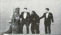 Stars Tadao Takashima and Yu Fujiki with the Kong and Godzilla suits